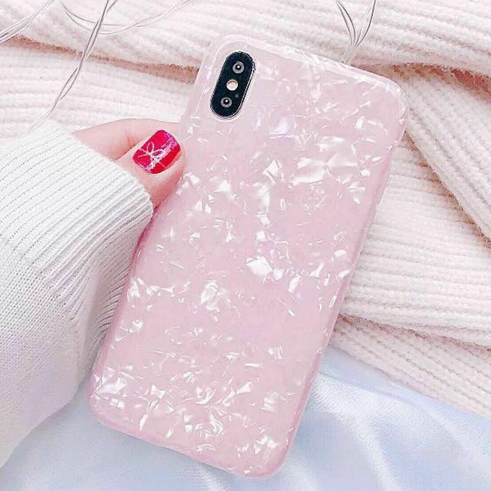 Case For Samsung S9 + Plus Cover Marble Silicone Skin TPU Bumper-Pink