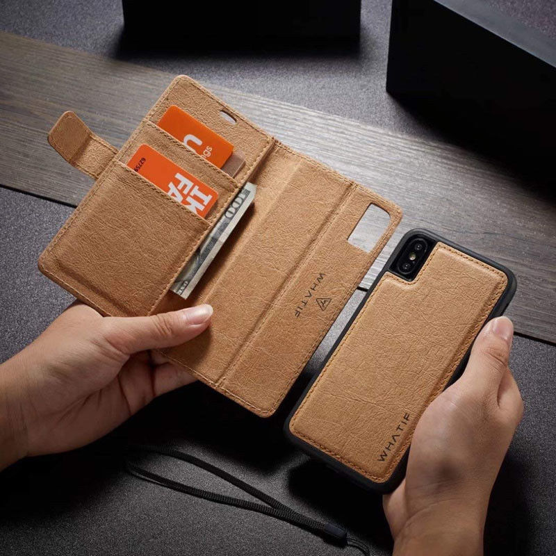 iPhone 11 Pro Max 6.5" Luxury Magnetic Leather Removable Wallet Case