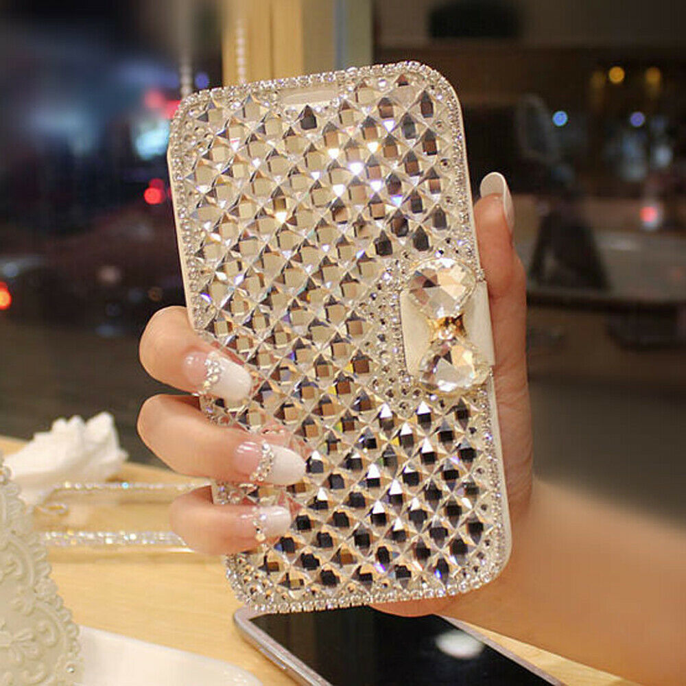 Samsung Note10 Plus 5G Bling Crystal Diamond Leather Flip Stand wallet Case