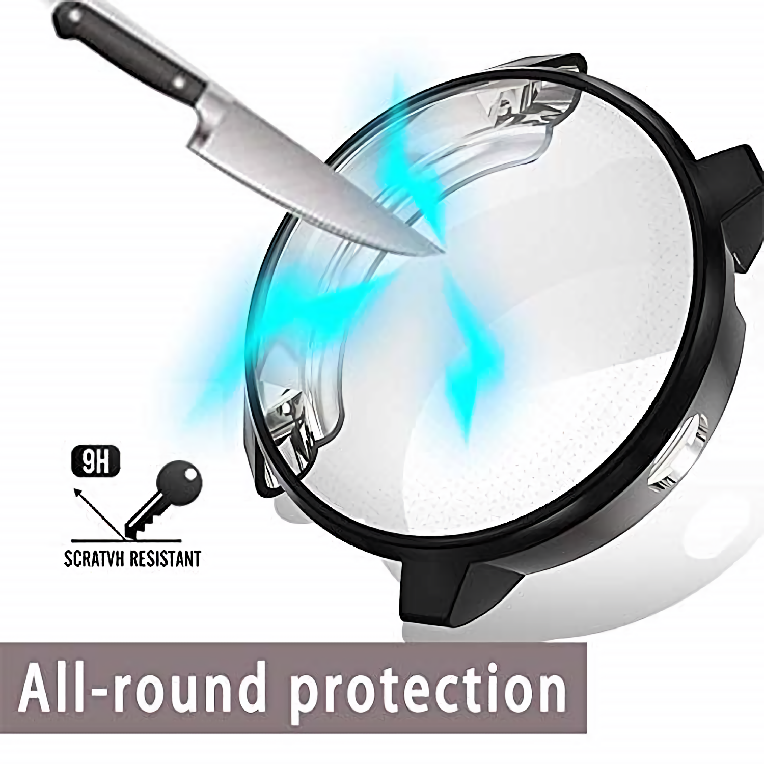 For Garmin Vivoactive 3 Music Shockproof Clear Case Full Cover Screen Protector