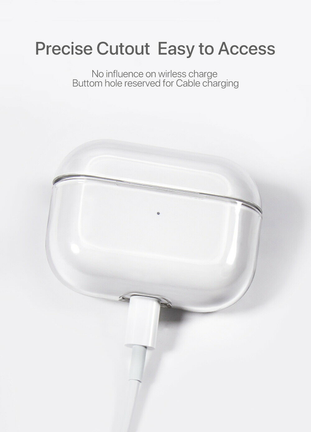 For Apple Airpods 2/1 Gen Case Cover Crystal Clear Silicone Transparent