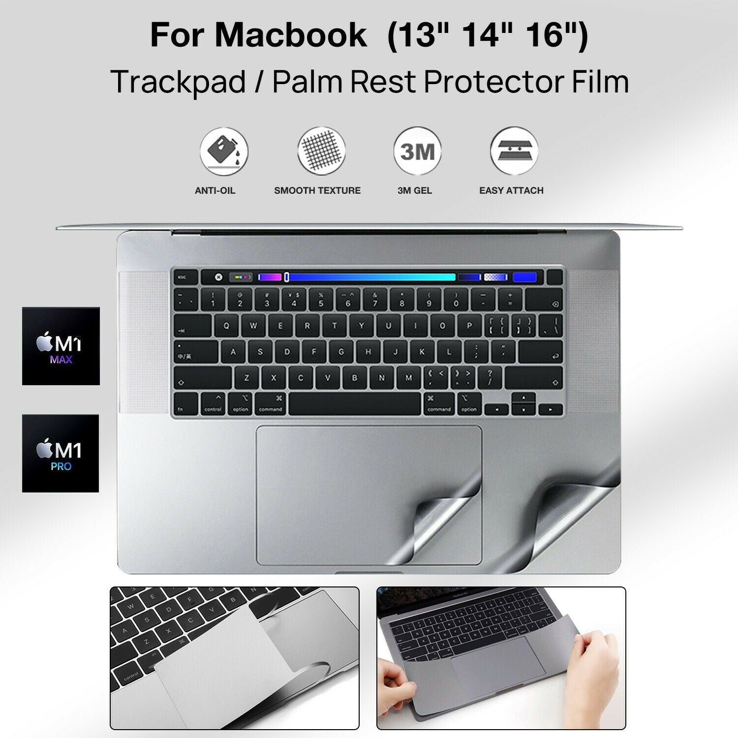 For Macbook Air Pro M2 2022Trackpad Keyboard Protector Cover Skin