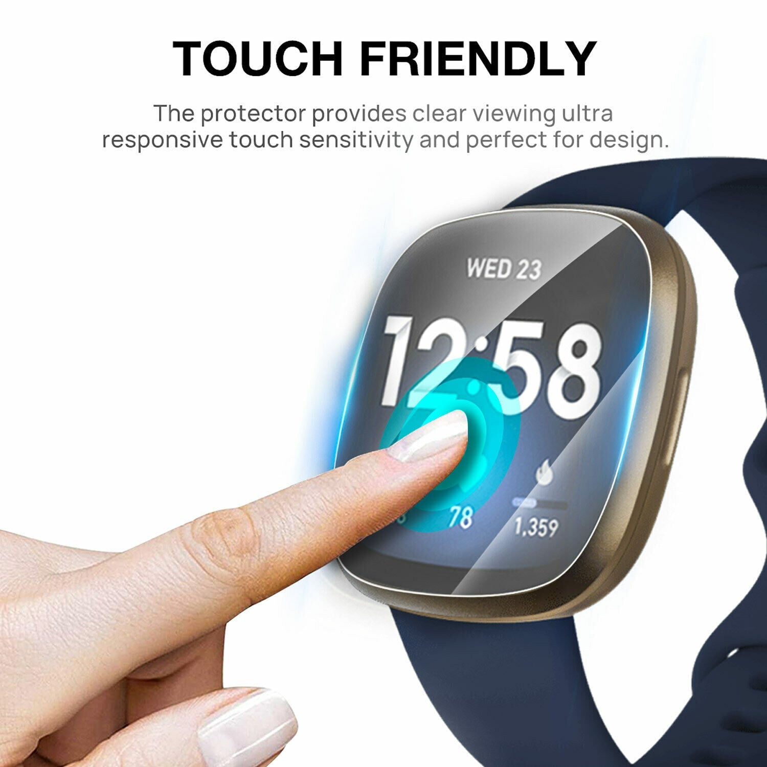 [5 Packs] For Fitbit Luxe Full Coverage Hydrogel Screen Protector Film