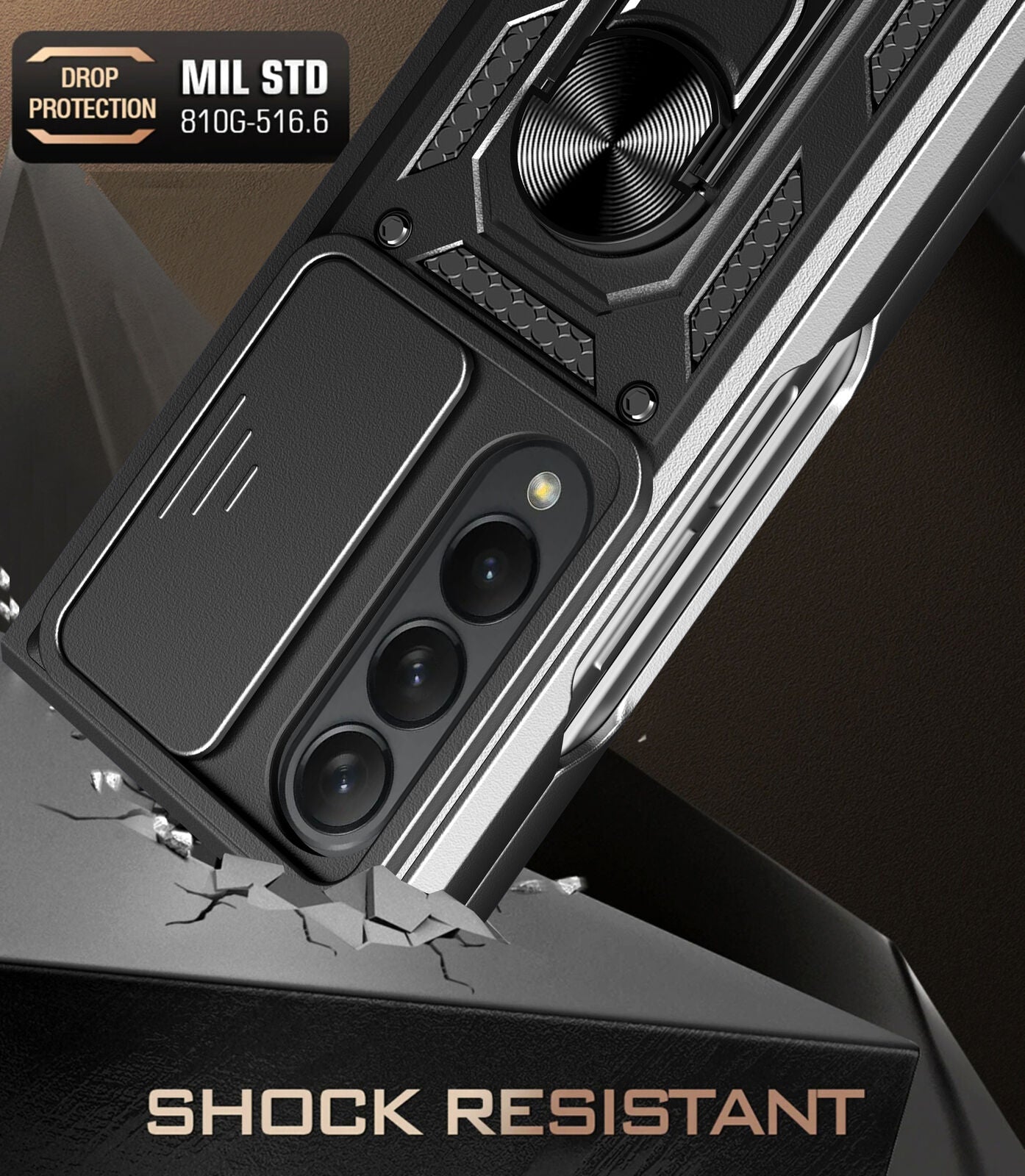 For Samsung Galaxy Z Fold 5 4 Flip 5 4 5G Case Cover Shockproof Rugged Ring Holder