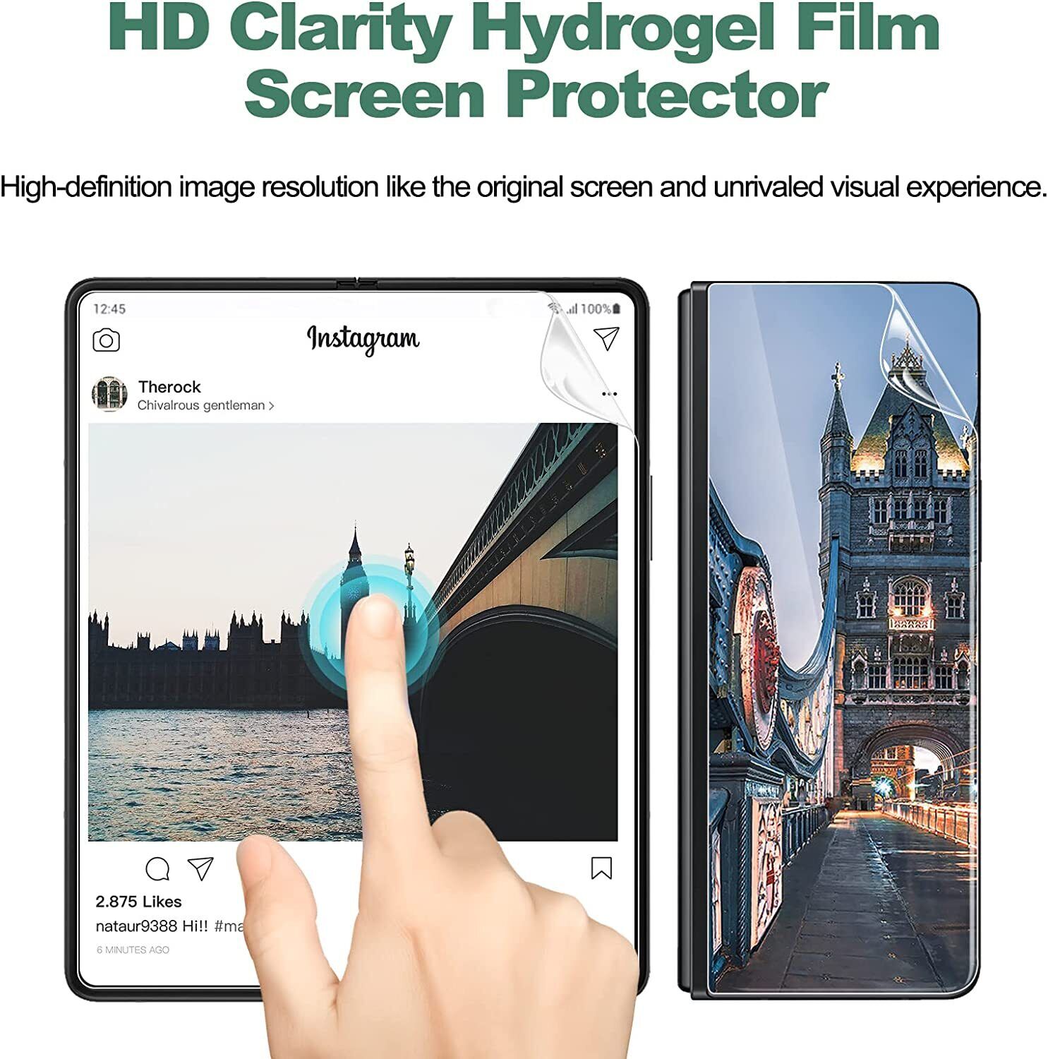 MAXSHIELD For Galaxy Z Fold 4 5G Screen Protector Full Coverage Film Case