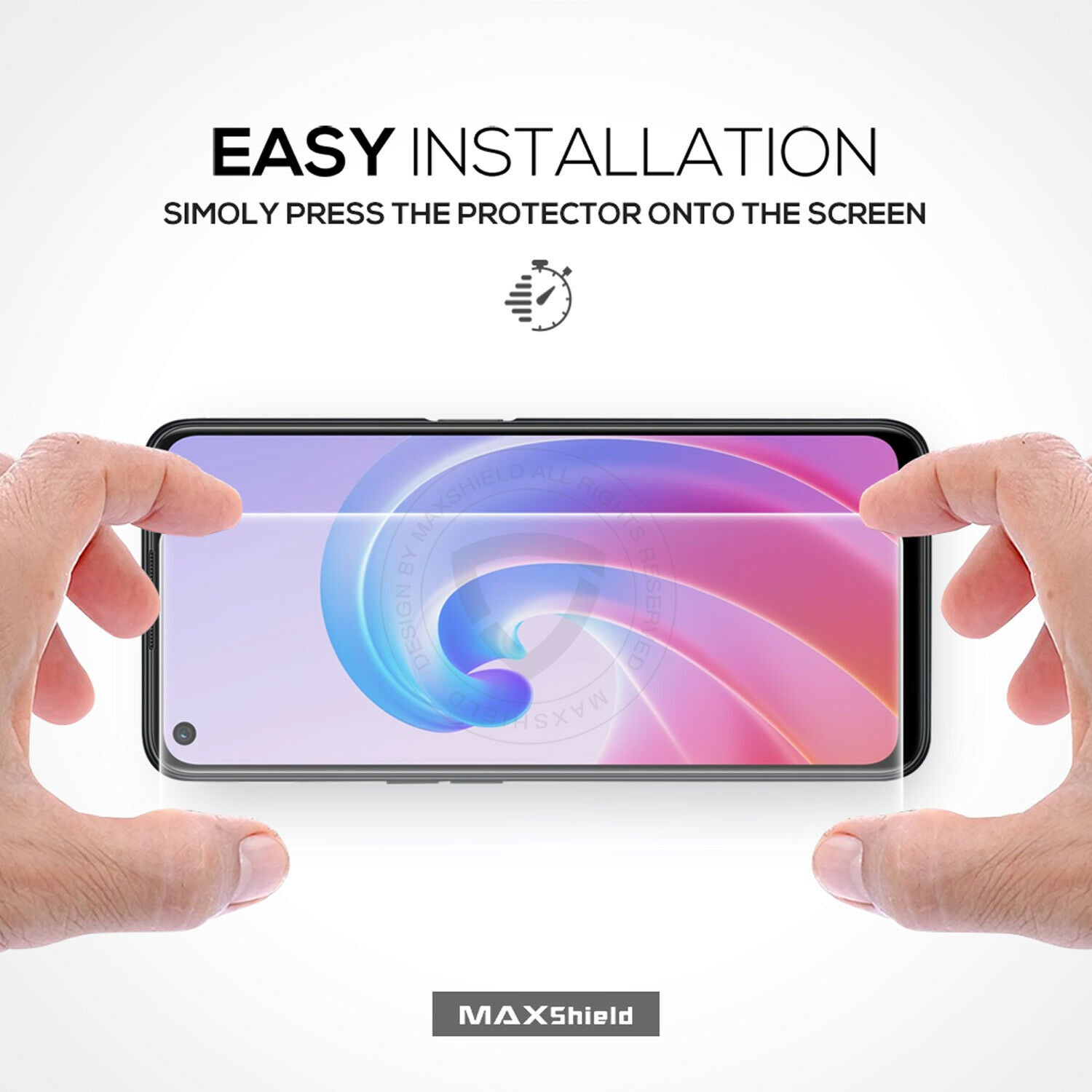 MAXSHIELD For OPPO A96 Full Cover Tempered Glass Camera Lens Screen Protector