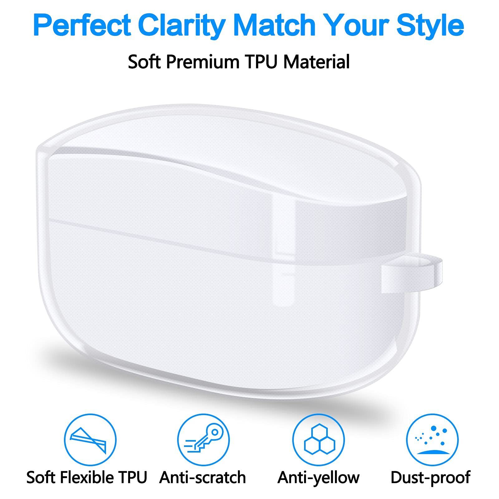 For Sony WF-1000XM4 M3 Clear Case Cover Shockproof Silicone Soft Full Protective