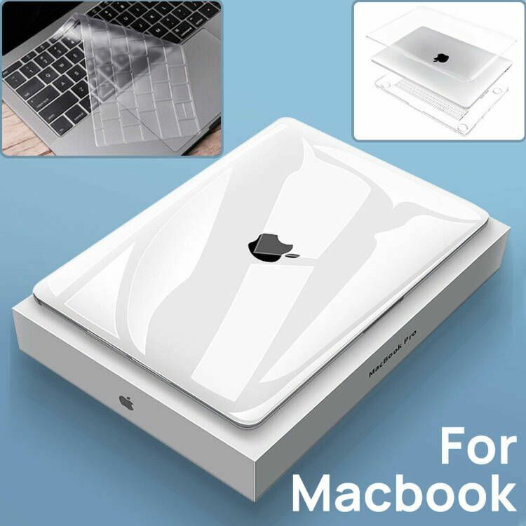 For Macbook Air Pro M2 2022 Case Clear Hard Shell+Keyboard Cover