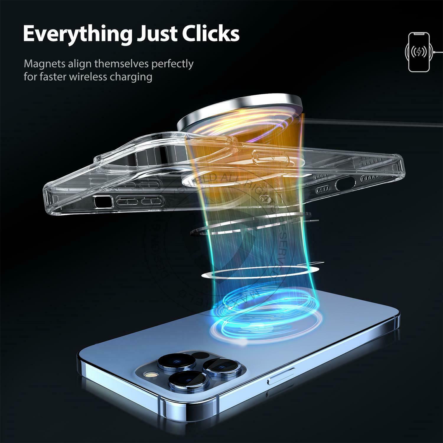 [FULL SET]For iPhone 14 Series Clear Magsafe Magnetic Case Shockproof Cover
