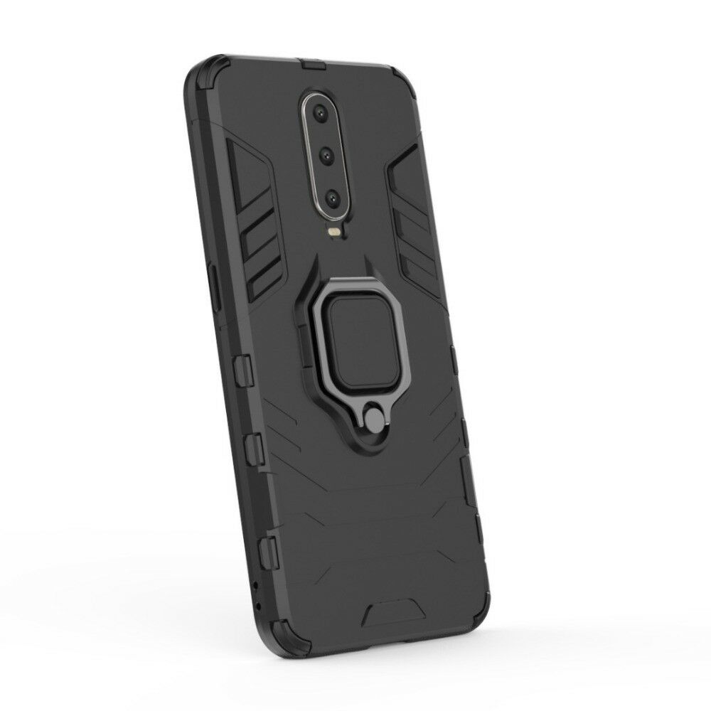 OPPO AX5 Ring Holder Magnetic Heavy Duty Case Cover-Black