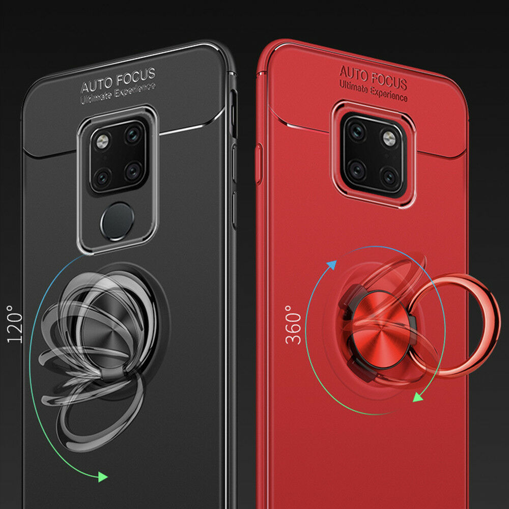 Mate 20 Pro Case Magnetic Car Mount Soft TPU Ring Holder Kickstand Cover Huawei
