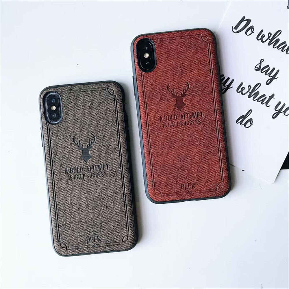 iPhone XR Cloth Case Deer Soft TPU Silicon Slim Back Cover
