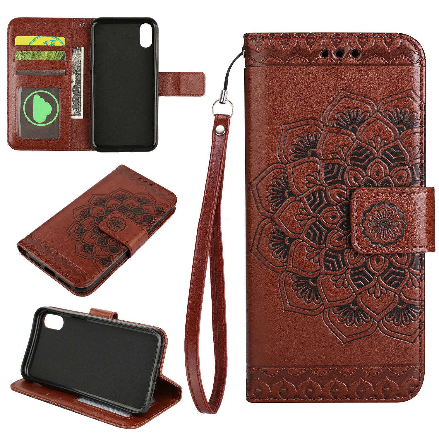 Leather Wallet Case Flip Stand Phone Case Cover For iPhone XR