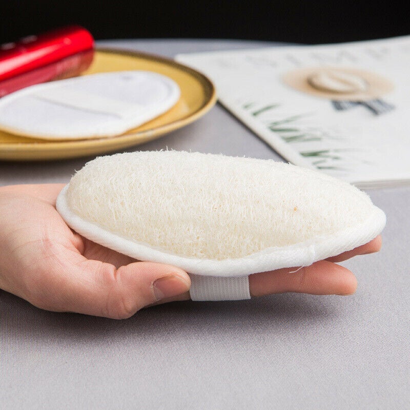 2/4PS Natural Loofah Luffa Loofa Facial Body Pad Sponge Cleanser Scrubber Brush