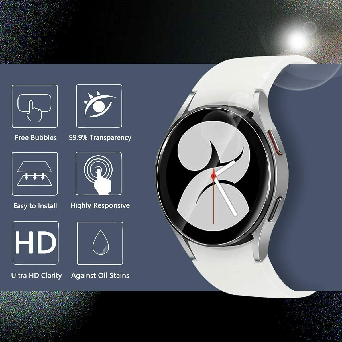 For Samsung Galaxy 5 Pro 40mm 44mm 45mm Watch Tempered Glass Screen Protector