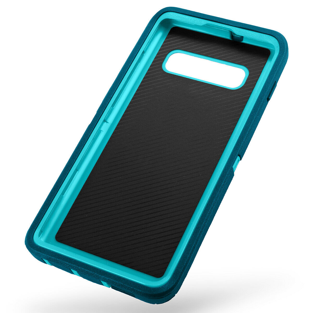 Samsung Galaxy S10 Case Shockproof Hybrid Rubber Armor Rugged Cover-Dark Blue/Light Blue