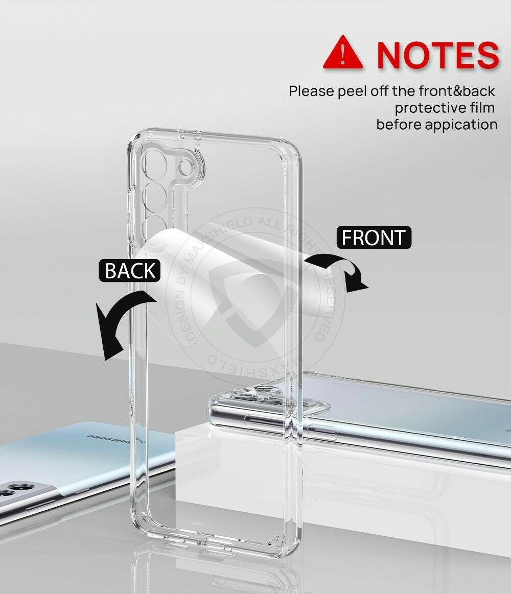 Fr Samsung Galaxy S21 FE Case Hard Clear Slim Cover+Lens Camera Screen Protector