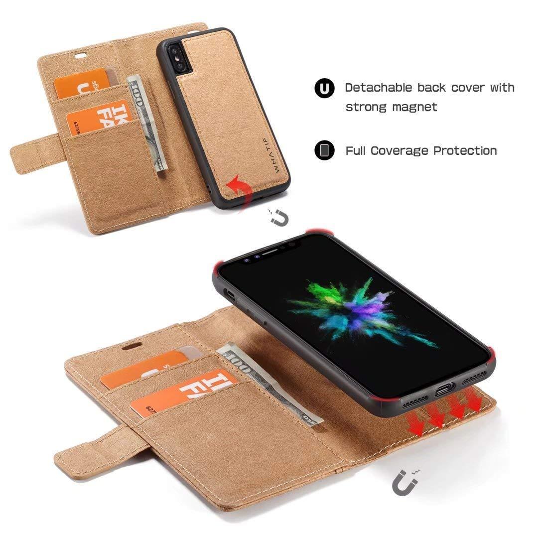 iPhone X/XS Luxury Magnetic Leather Removable Wallet Case