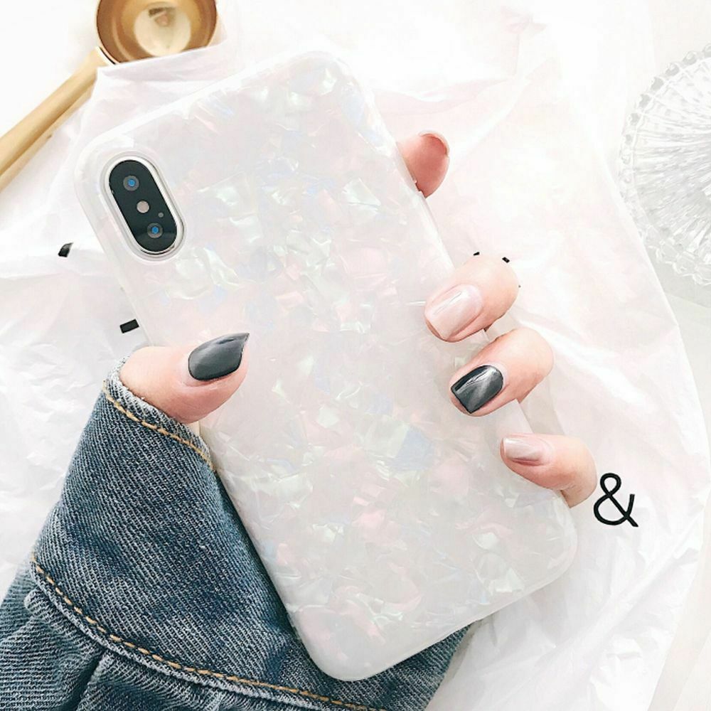 Case For Samsung S9 Cover Marble Silicone Skin TPU Bumper-Black