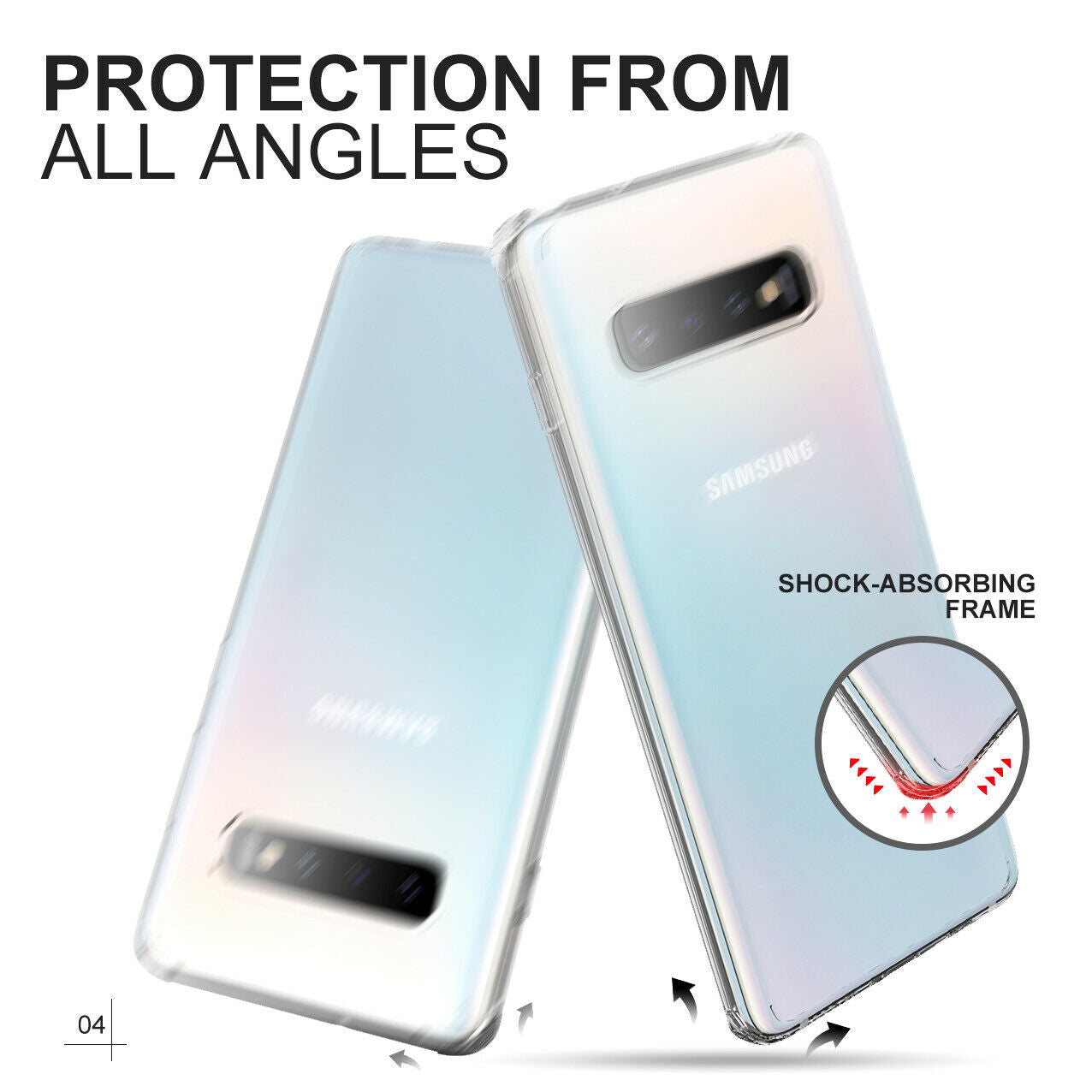 Samsung Galaxy S10 Case Shockproof Crystal Bumper Case Cover