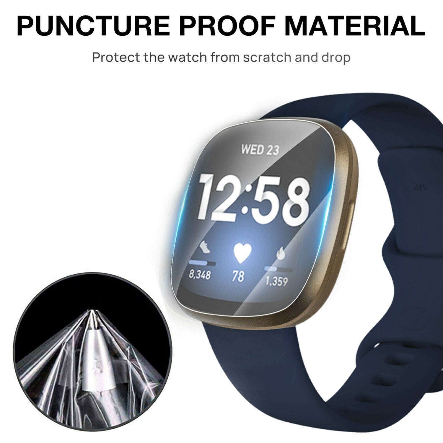 [5 Packs] For Fitbit Luxe Full Coverage Hydrogel Screen Protector Film