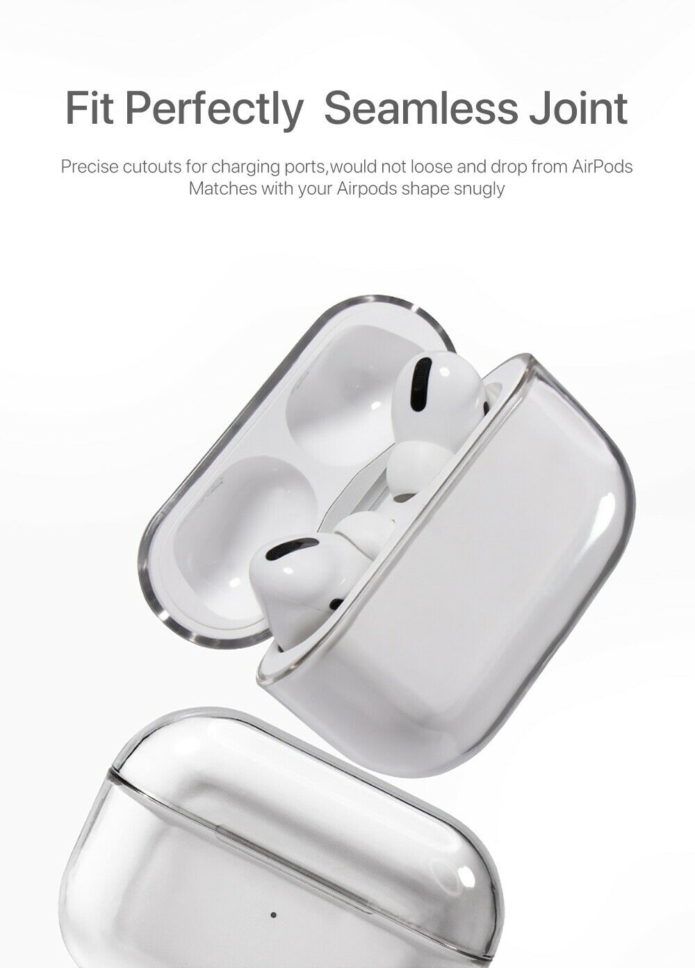 For Apple Airpods 2/1 Gen Case Cover Crystal Clear Silicone Transparent