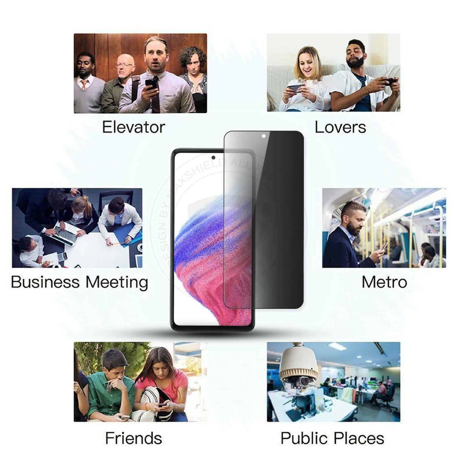 For Samsung Galaxy A53 5G Privacy Anti-Spy Tempered Glass Screen Protector