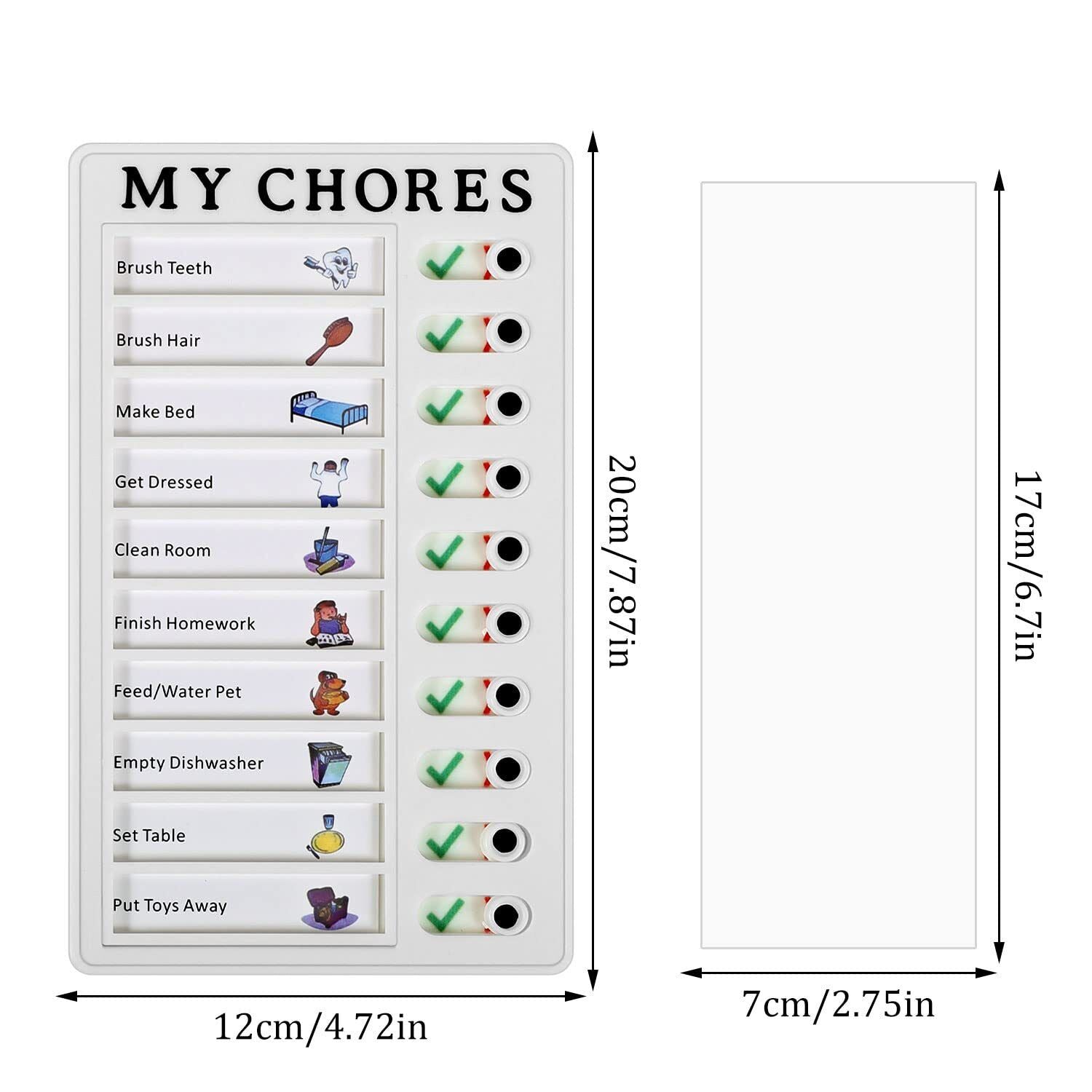 My Chores Chart Memo Board Kids Elder Care RV Checklist To Do List Planner Notes