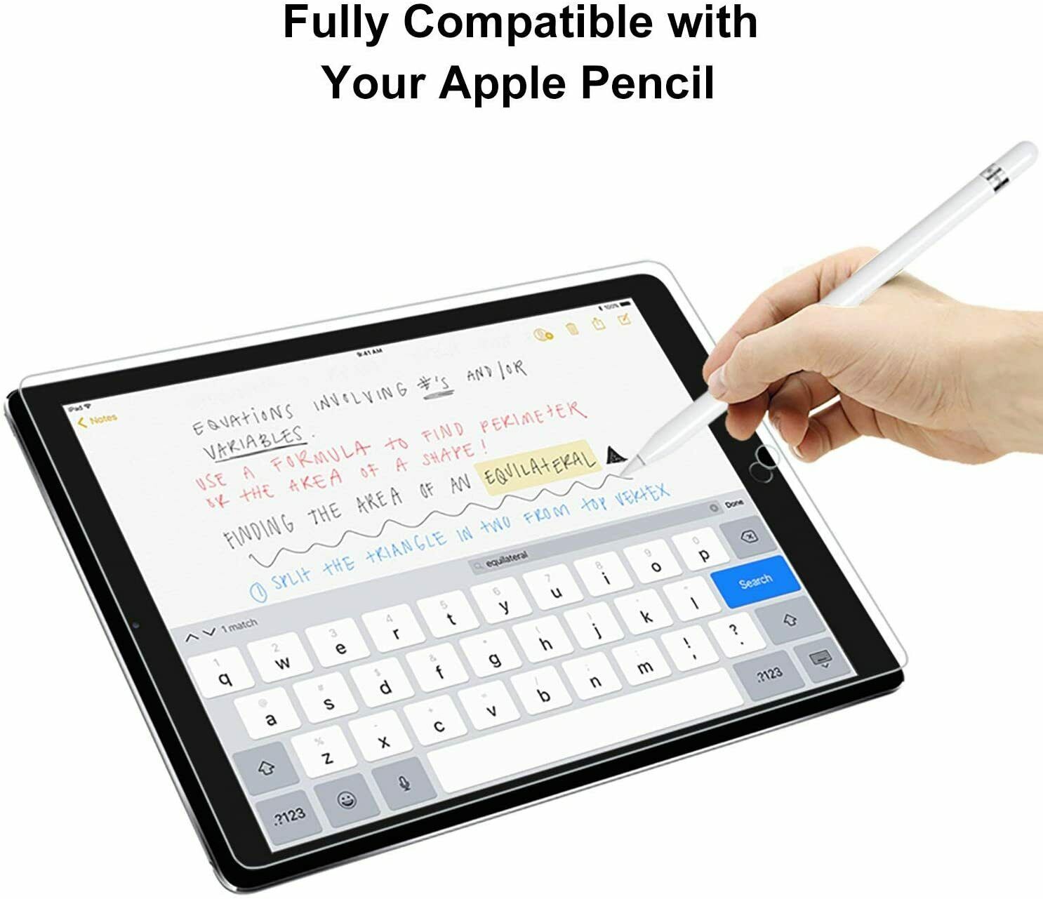For Apple iPad 9th 2021 10.2 Full Coverage Tempered Glass Screen Protector Case
