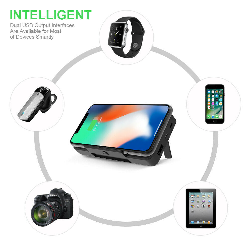 300000mAh Power Bank Qi Wireless Charger USB LCD Portable Battery Charger AU