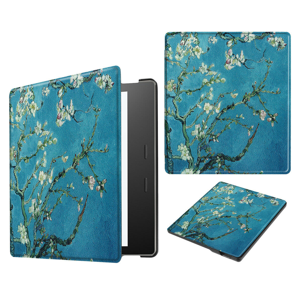 For New Amazon All New Kindle 2019  Painting Leather Smart Cover--Flower