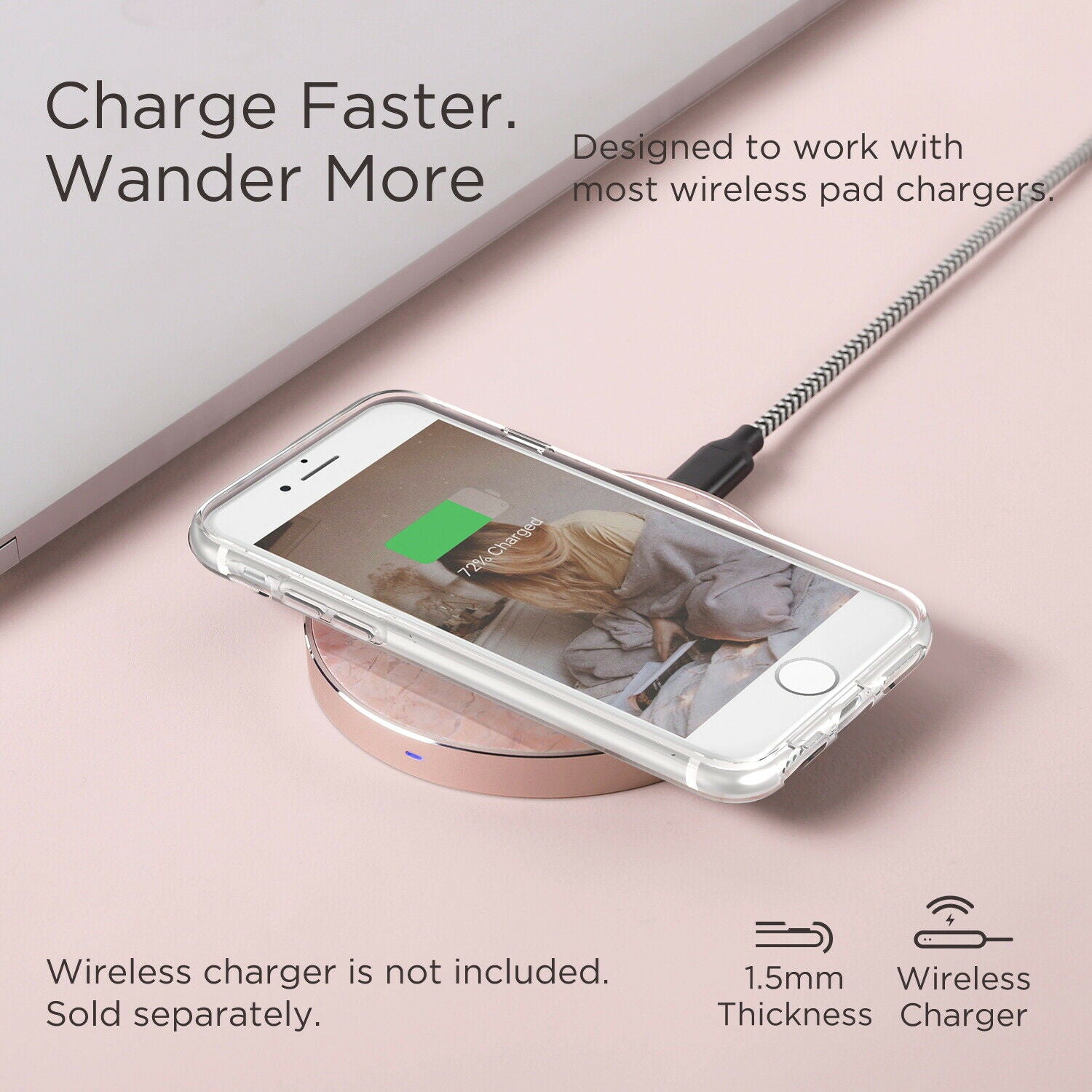 TiTiShark For iPhone 6/7/8 Plus 2020 Case Clear Marble Fashion Shockproof Cover