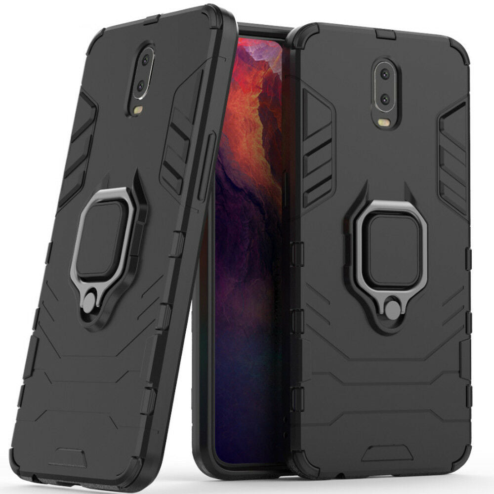 OPPO AX5 Ring Holder Magnetic Heavy Duty Case Cover-Black