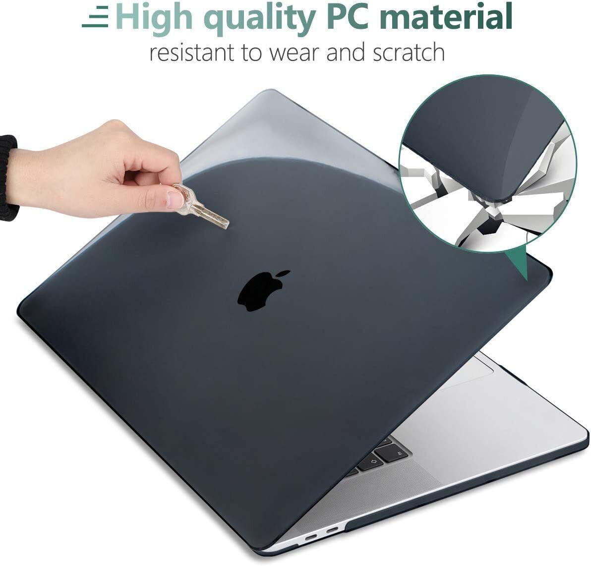 For Macbook Air M2 13.6'' A2681 Matte Crystal Black Case Cover Hard Shell 2022