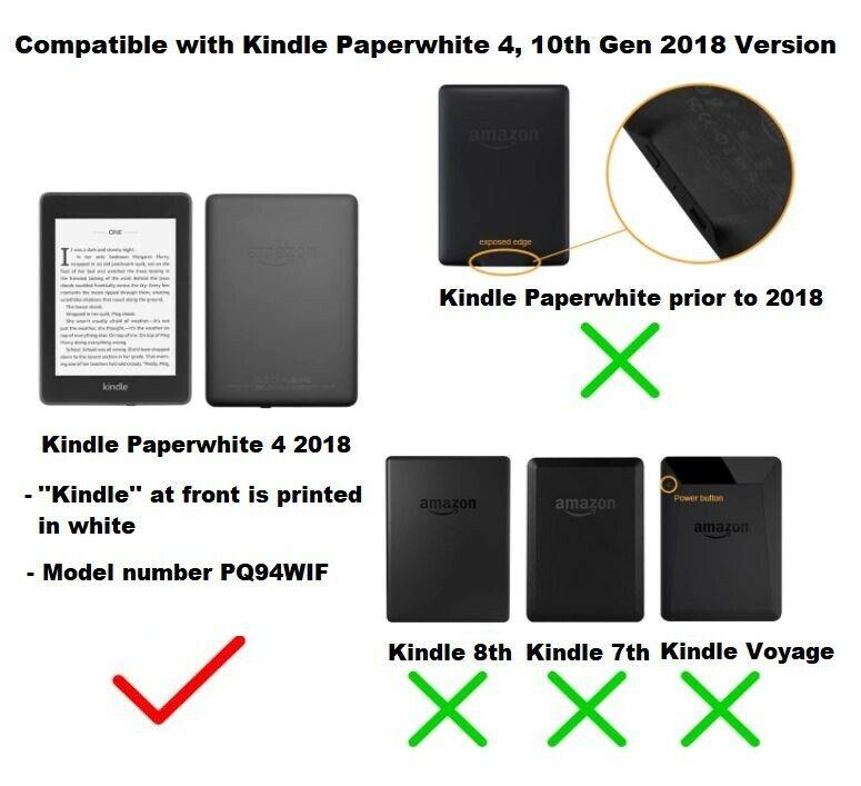 Kindle Cover Protective Case Cover Paperwhite 4, 10th Gen 2018 Auto Sleep/Wake-Blue