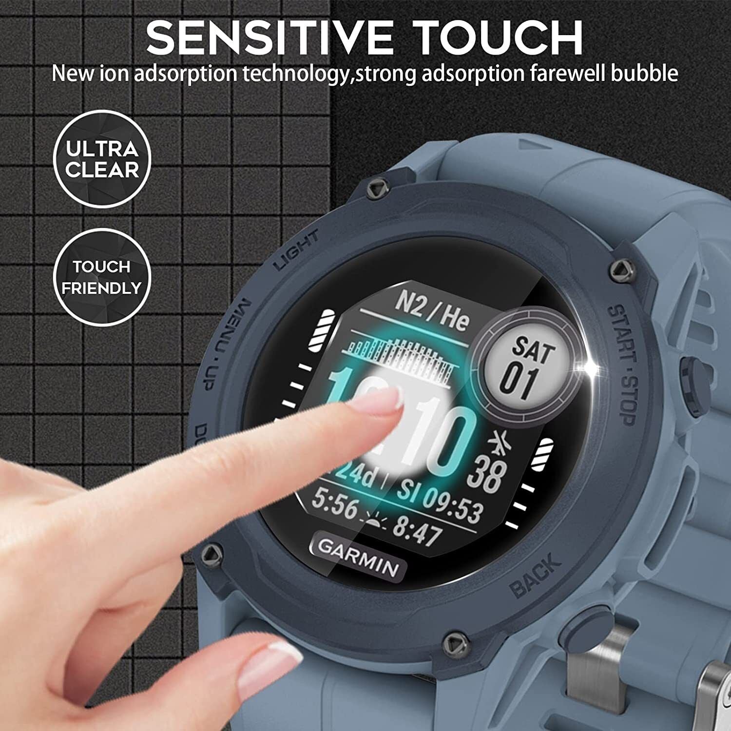 3x For Garmin Descent G1 3D Screen Protector Full Cover Hydrogel Film Cable