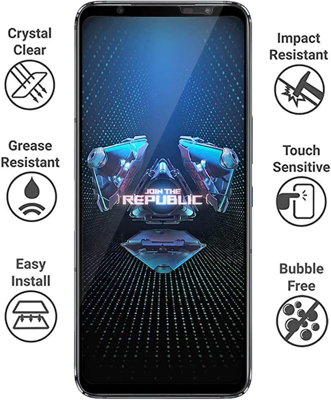 ASUS Phone ROG 6 6 Pro 5S 5 Ultimate Tempered Glass Screen Protector LCD Cover