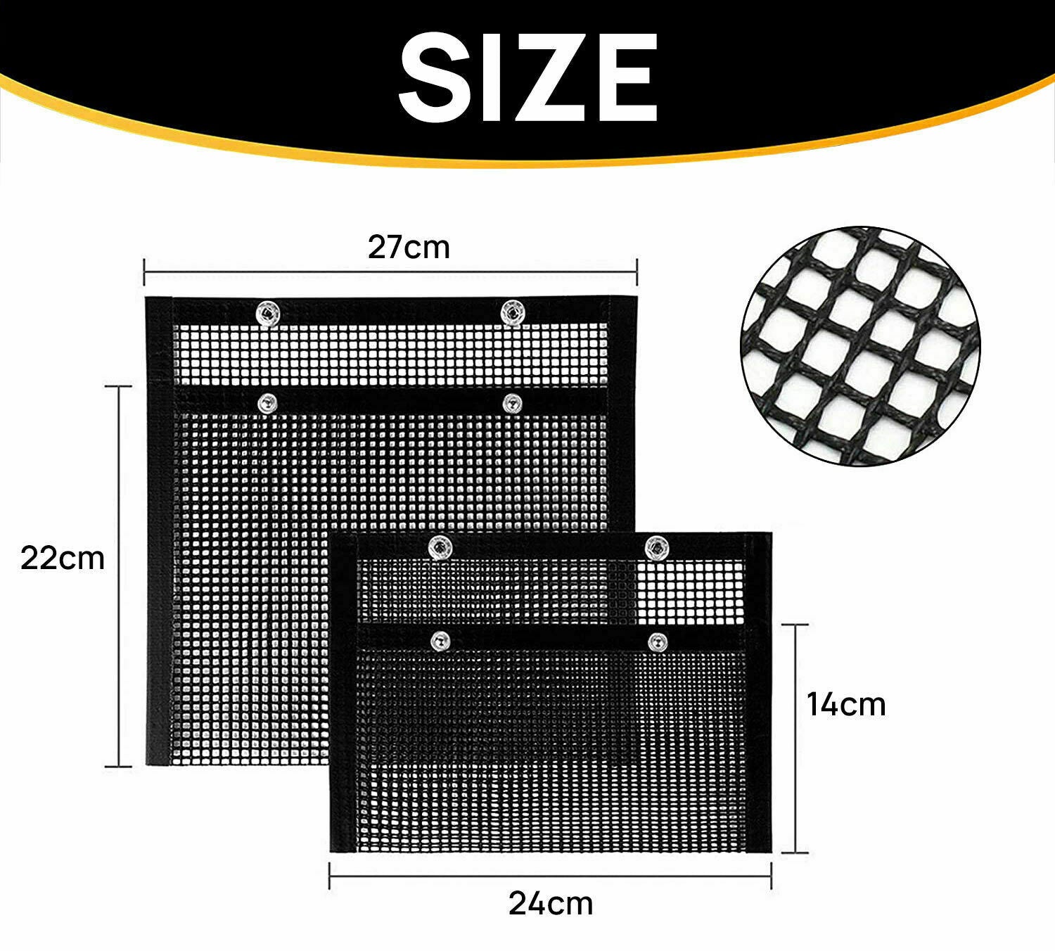 Non-stick BBQ Grilling Mesh Bag Outdoor Camping Barbecue Grill Mats Cooking Pads