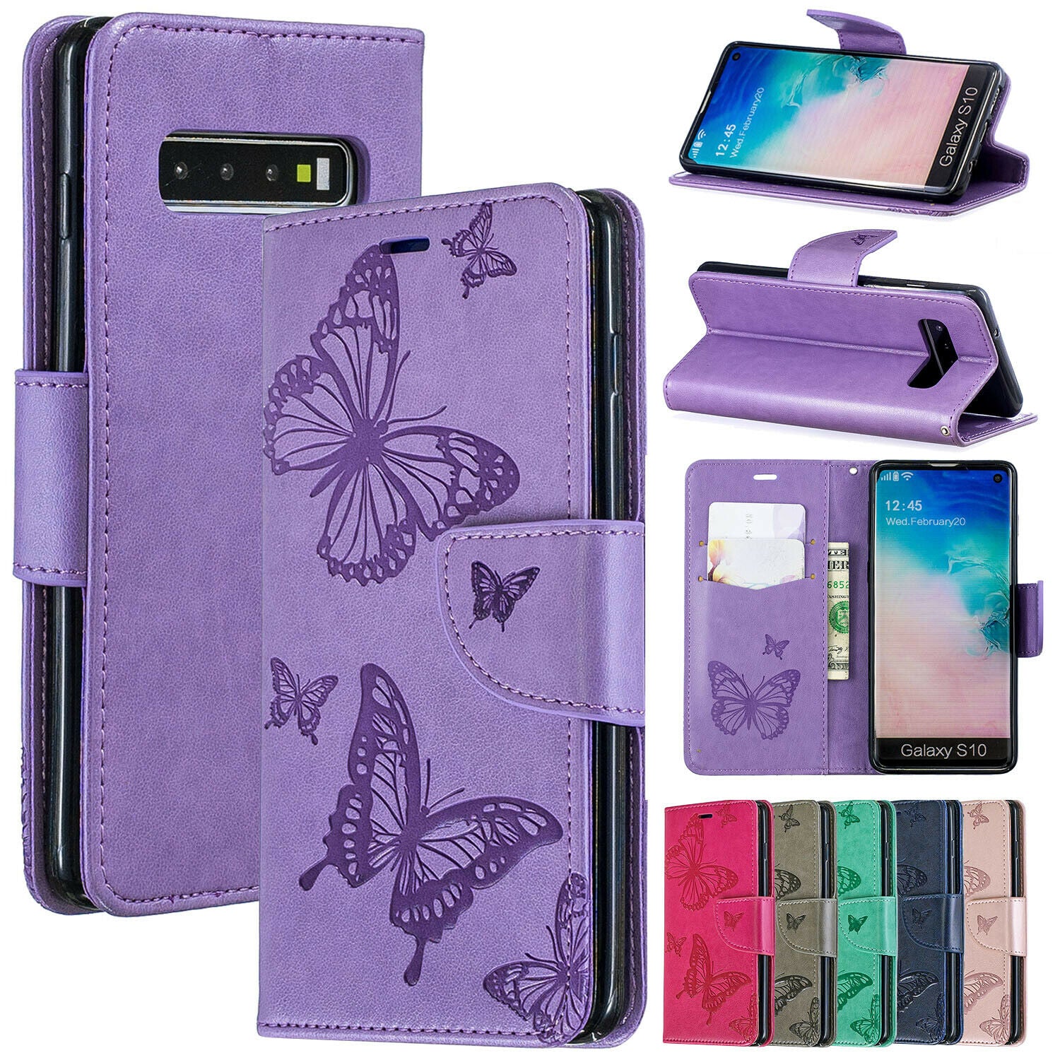 For Samsung Galaxy Note 10 Plus Phone Case Leather Wallet Cover