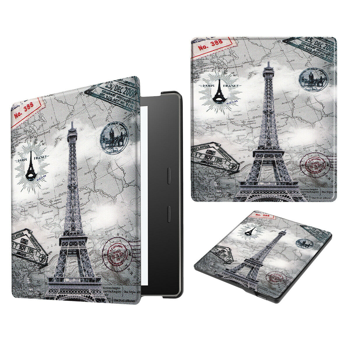 For New Amazon All New Kindle 2019  Painting Leather Smart Cover--Flower