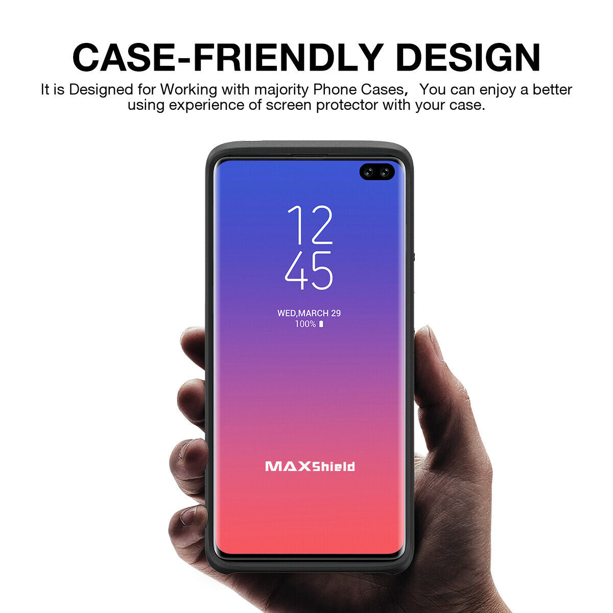 2x CASE FRIENDLY HYDROGEL Film Screen Protector for Samsung Galaxy S10 Plus
