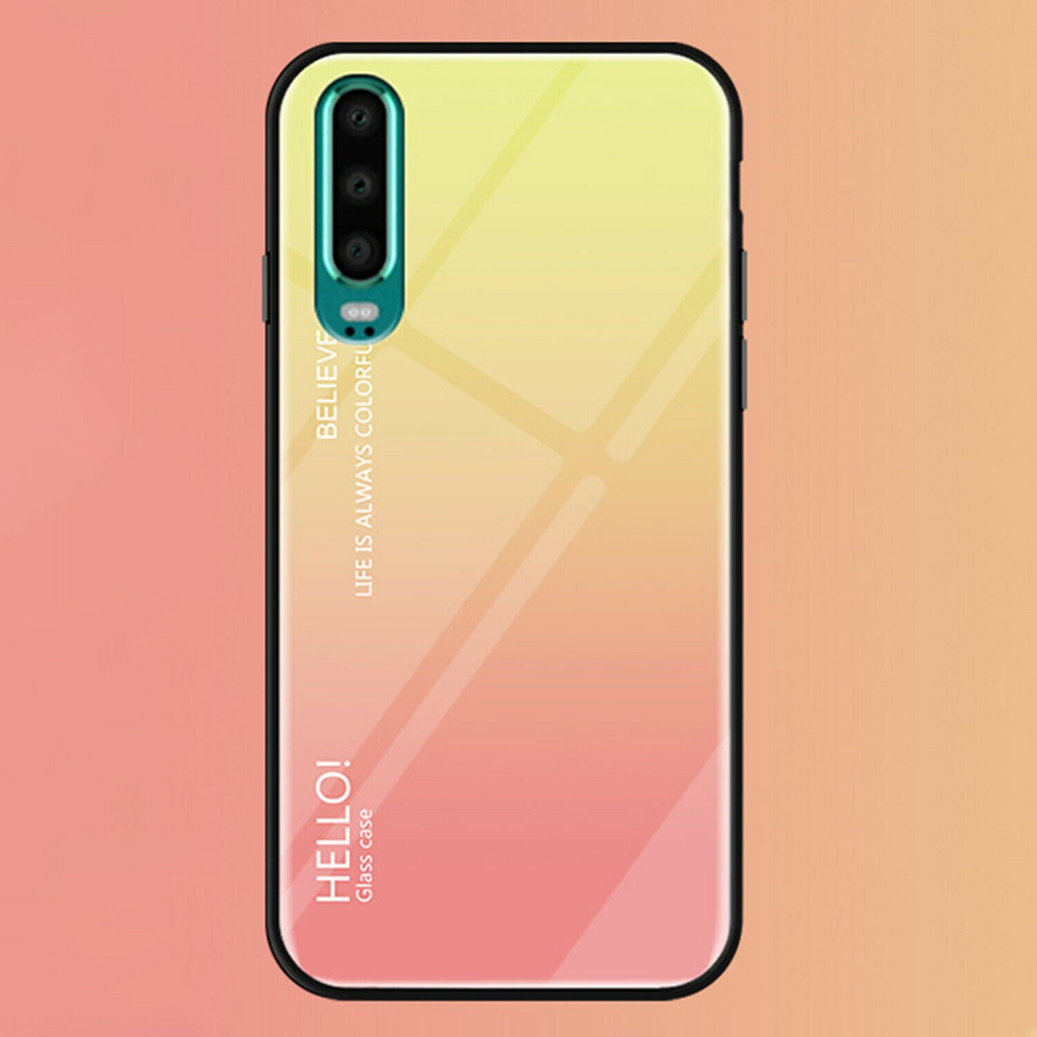 For Huawei Nova 3e Case Shockproof Tempered Glass Bumper Slim Cover-Purple