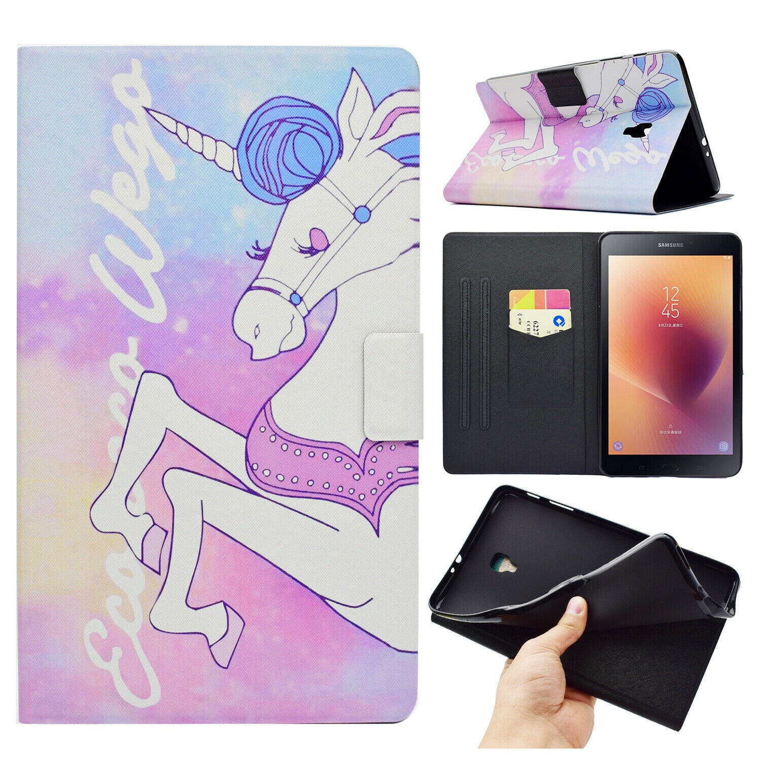 For Samsung Tab A 10.1" 2019 SM-T510 T515 Tablet Case Smart Magnet Leather Cover-19 Patterns