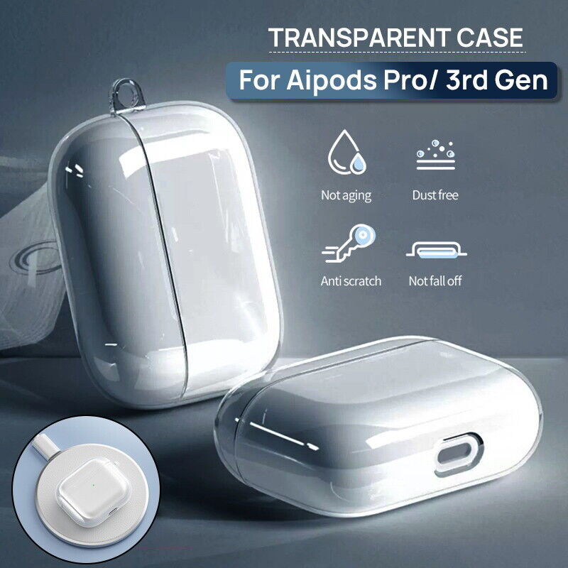 For Apple Airpods 2/1 Gen Case Cover Crystal Clear Silicone Transparent