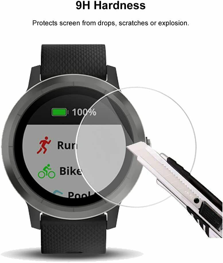 2X For Garmin Vivoactive 4 4S Tempered Glass Screen Protector Film Cover Guard
