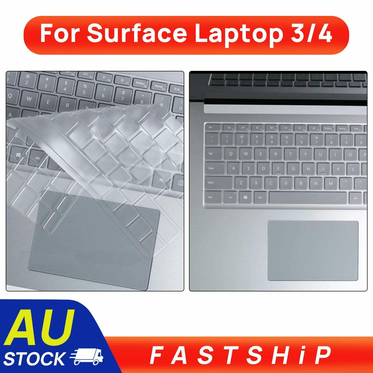 For Microsoft Surface Laptop 4 Soft Clear Keyboard Protector Case Cover