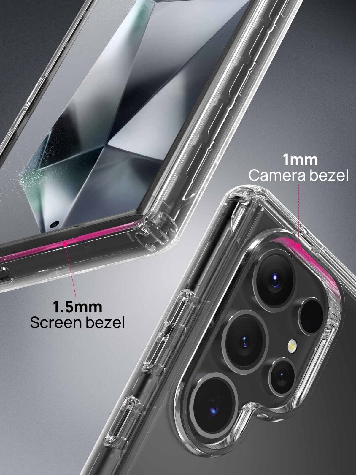 For Galaxy S24 Plus Ultra Case Clear Shockproof 360 Full Body Cover