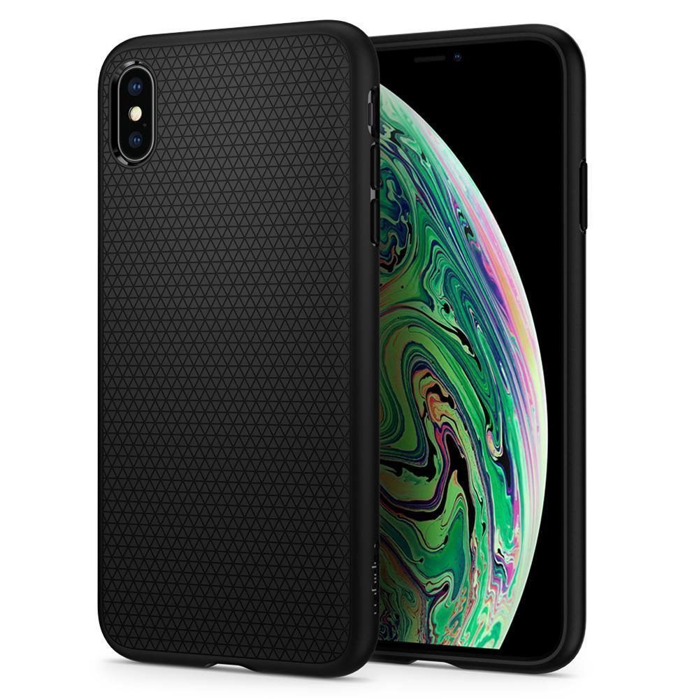 iPhone XR Case Genuine SPIGEN Soft Liquid Air Armor Slim Cover Apple-Black