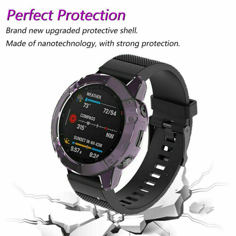 For Garmin Fenix 5 5S 5X Plus Shockproof TPU Case Cover Screen Protector