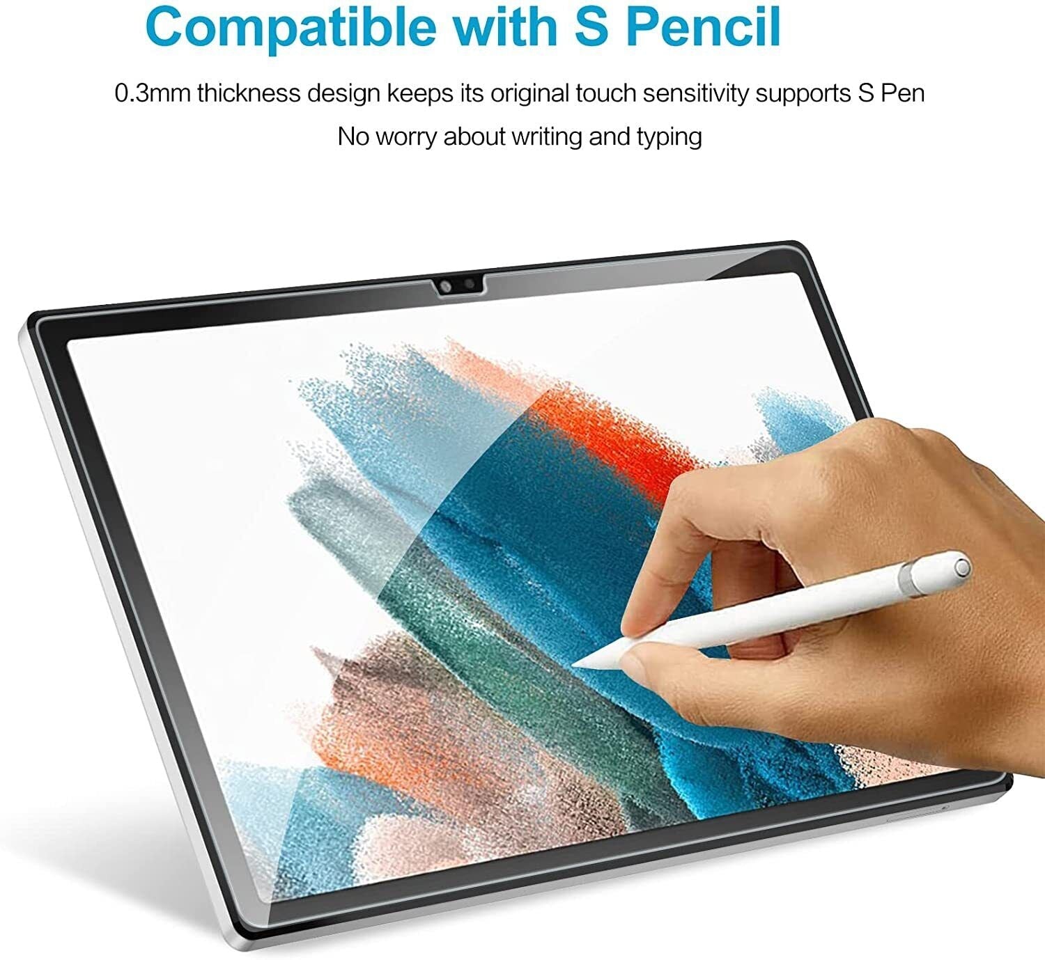 2X Fr Samsung Galaxy Tab A8 10.5 2021 Tempered Glas Camera Lens Screen Protector